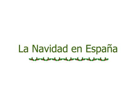 La Navidad en España.