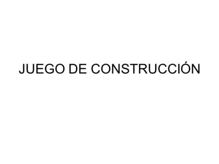 JUEGO DE CONSTRUCCIÓN. Tommy nos ha traído el cuento.