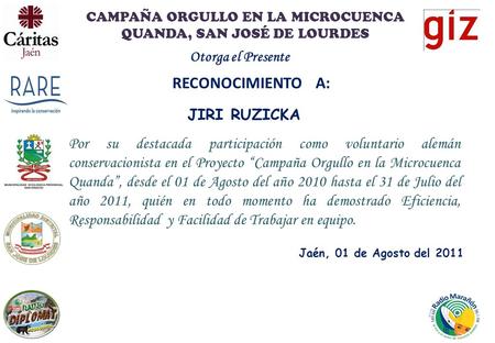 CAMPAÑA ORGULLO EN LA MICROCUENCA QUANDA, SAN JOSÉ DE LOURDES