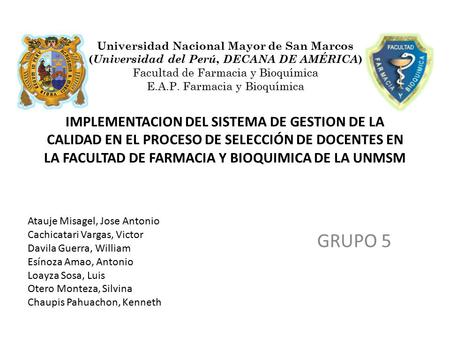 Universidad Nacional Mayor de San Marcos