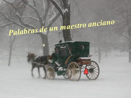 P a l a b r a s d e u n m a e s t r o a n c i a n o.