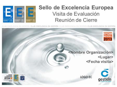 Sello de Excelencia Europea Visita de Evaluación Reunión de Cierre LOGO EC.