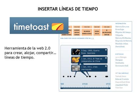 INSERTAR LÍNEAS DE TIEMPO