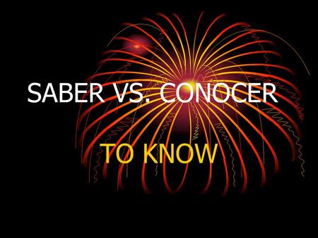SABER VS. CONOCER TO KNOW. Saber and conocer can both be translated to the English verb: to know. But they are used in completely different situations.