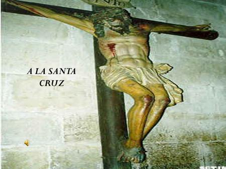 A LA SANTA CRUZ. Bendita sea la cruz que Nos concedió la gracia De la salvación, bendita Sea porque ella fue El lecho donde dio la Vida nuestro redentor.