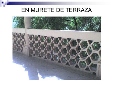 EN MURETE DE TERRAZA.
