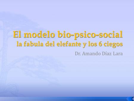 El modelo bio-psico-social la fabula del elefante y los 6 ciegos