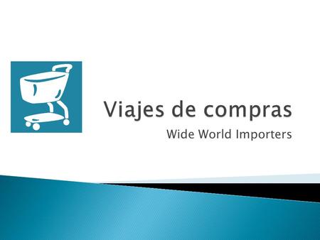 Wide World Importers.  Preparación para un viaje de compras  Viajes al extranjero  Reunión con el cliente  Elección de mercancías  Cierre de una.
