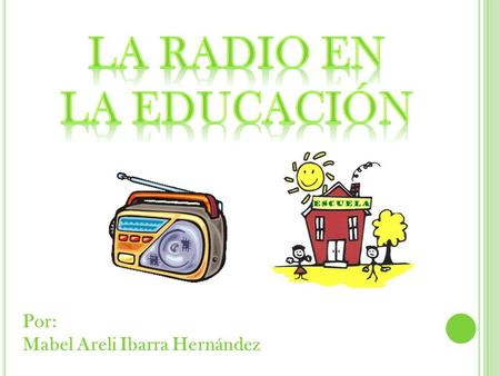 La radio en la educación