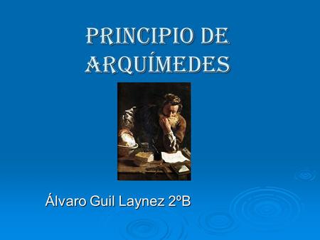 Principio de Arquímedes