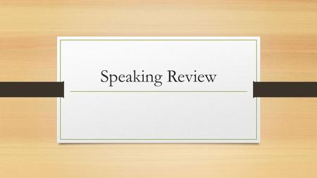 Speaking Review. ¿Qué comes en el desayuno? Como salchichas en el desayuno.