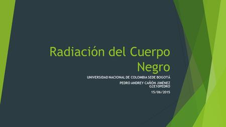 Radiación del Cuerpo Negro