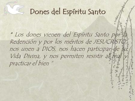 Dones del Espíritu Santo