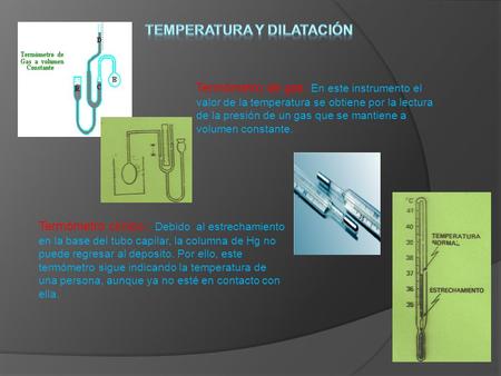 Temperatura y Dilatación