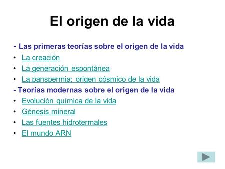 El origen de la vida - Las primeras teorías sobre el origen de la vida