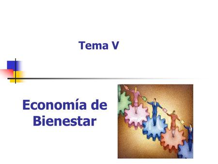 Tema V Economía de Bienestar.