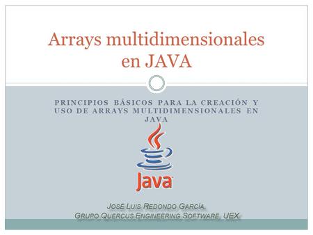 Arrays multidimensionales en JAVA