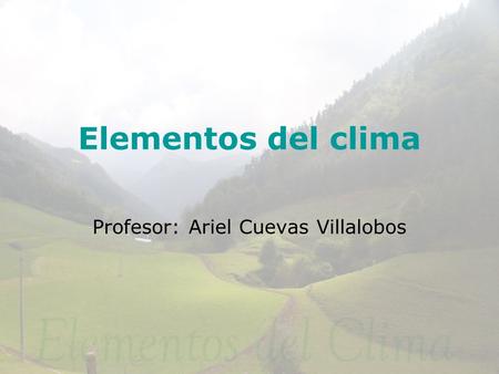 Profesor: Ariel Cuevas Villalobos