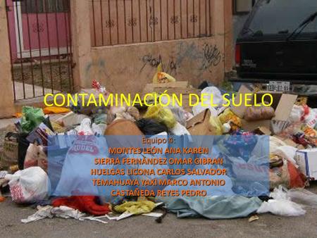 CONTAMINACIÓN DEL SUELO