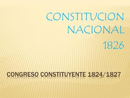 Congreso constituyente 1824/1827