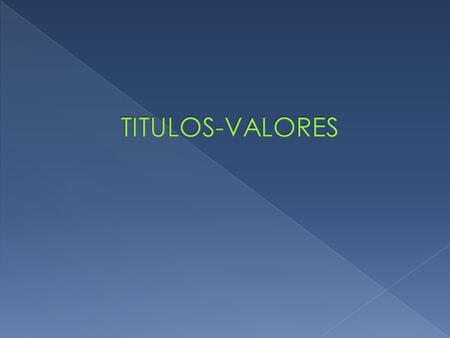 TITULOS-VALORES.