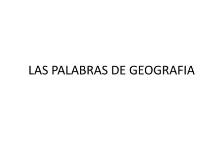 LAS PALABRAS DE GEOGRAFIA. PALABRAS 2 EN EL AEROPUERTO.