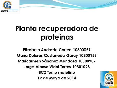 Planta recuperadora de proteínas