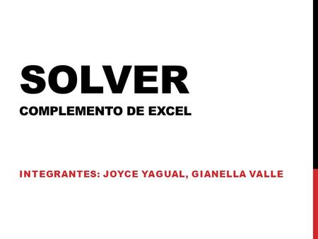 Solver complemento de excel