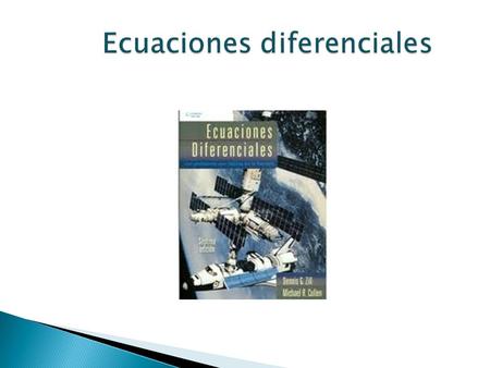 Ecuaciones diferenciales