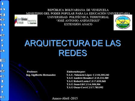ARQUITECTURA DE LAS REDES