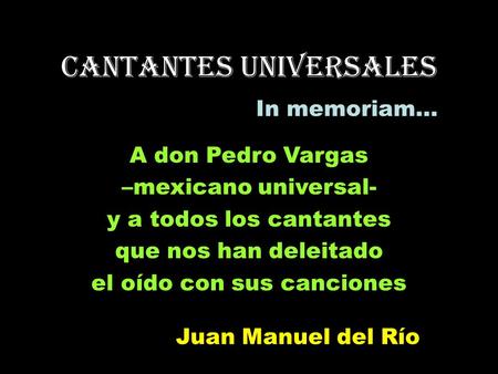 Cantantes universales