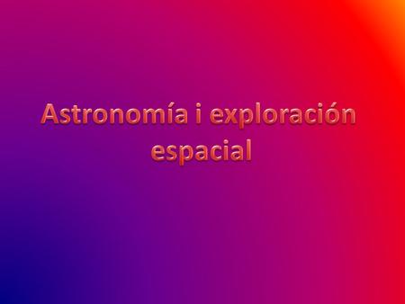 Astronomía i exploración