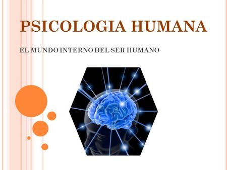 PSICOLOGIA HUMANA EL MUNDO INTERNO DEL SER HUMANO