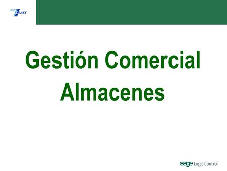 Gestión Comercial Almacenes