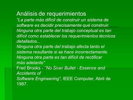 Análisis de requerimientos
