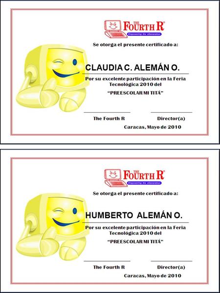 CLAUDIA C. ALEMÁN O. HUMBERTO ALEMÁN O.. CARLOTA V. CARDONA T.