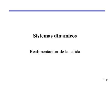 Realimentacion de la salida