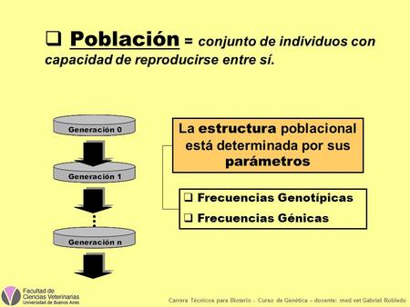 La estructura poblacional está determinada por sus parámetros