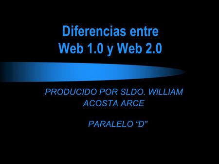 Diferencias entre Web 1.0 y Web 2.0