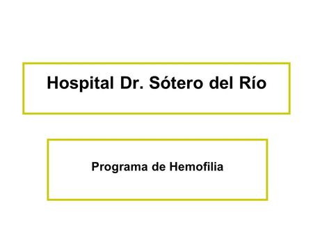 Hospital Dr. Sótero del Río