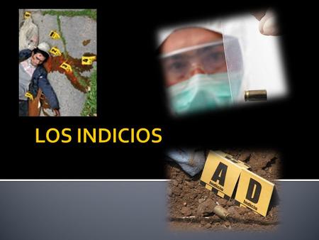 LOS INDICIOS.