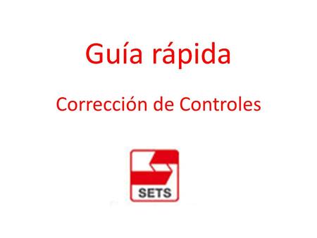 Corrección de Controles