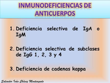 Inmunodeficiencias de anticuerpos