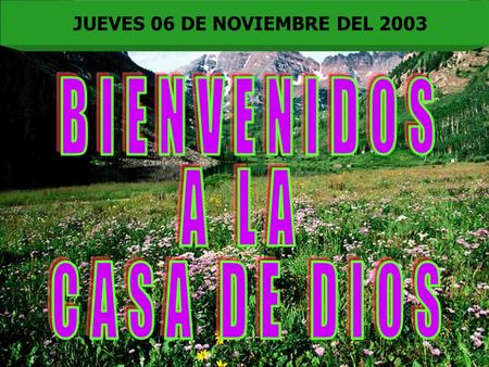 JUEVES 06 DE NOVIEMBRE DEL 2003