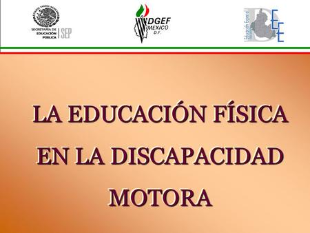 LA EDUCACIÓN FÍSICA EN LA DISCAPACIDAD MOTORA