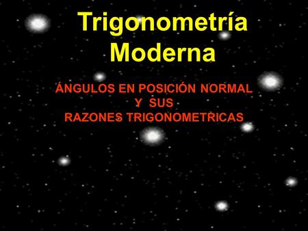 Trigonometría Moderna