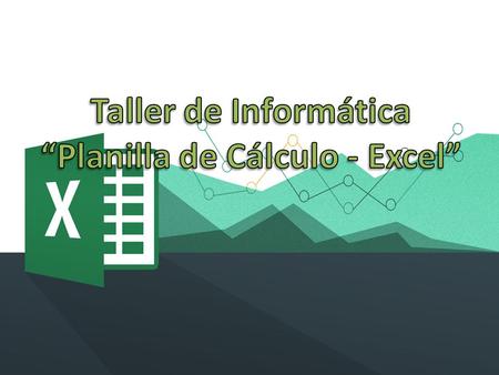 Excel es un software que permite crear tablas, y calcular y analizar datos. Este tipo de software se denomina software de hoja de cálculo. Excel permite.