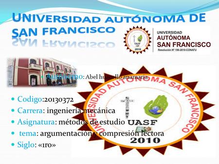Universidad autónoma de san francisco