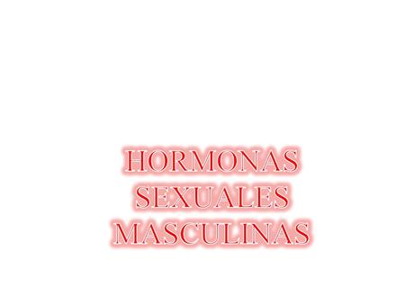 HORMONAS SEXUALES MASCULINAS.