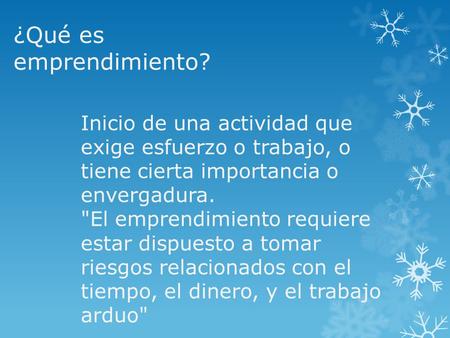 ¿Qué es emprendimiento?